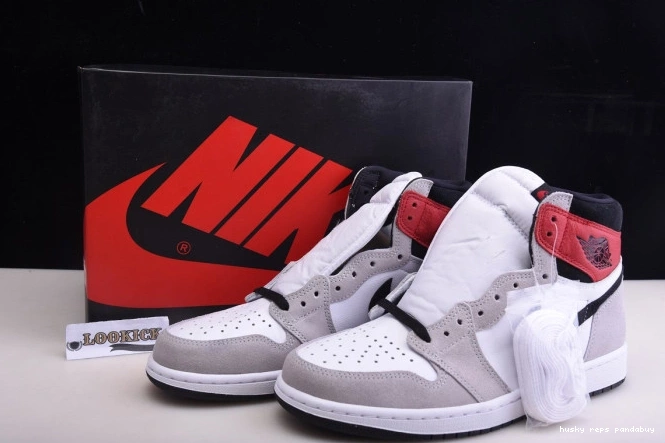 Cheap Husky Grey Jordan Air 1 OG Light 555088-126 High Smoke 0807